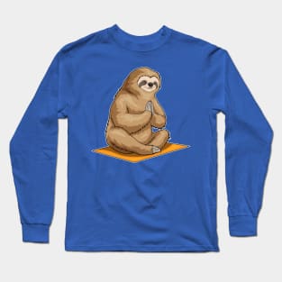 Sloth Fitness Yoga Meditation Long Sleeve T-Shirt